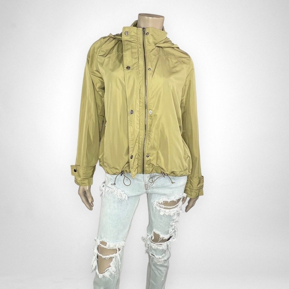 LOVE TREE Olive Green Lightweight Jacket LARGE with Hoodie‎ Transitional Fall - Picture 5 of 9